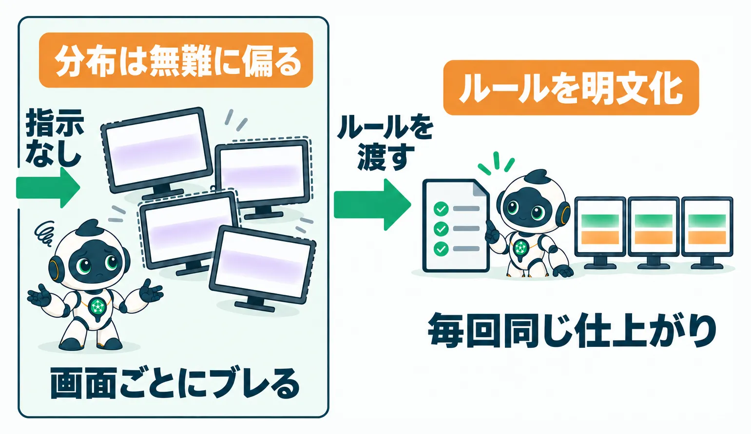 指示が曖昧なほどAIの出力が無難なデザインへ収束する仕組み