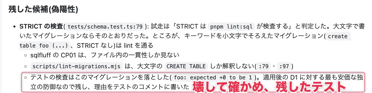 テスト監査でコードを壊して確かめ、残したテストの根拠